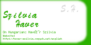 szilvia haver business card